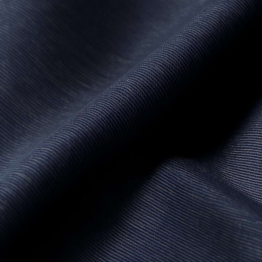 Gros plan sur le twill italien certifié OEKO-TEX utilisé pour les uniformes Cura Wear Pro